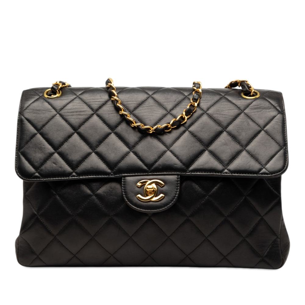 Pre-Loved Chanel Jumbo Quilted Lambskin Double Sided Flap